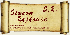 Simeon Rajković vizit kartica